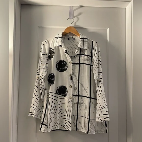 Boho Tunic with Mixed Pattern - Picture 3 of 10